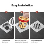 Lõi bẫy thoát nước nhà tắm với nắp đậy chống mùi và chống côn trùng, lõi trong đa năng
