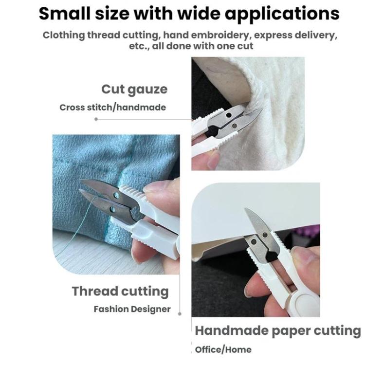 Bộ 10 kéo may gia đình có nắp trong suốt, chỉ thêu chữ thập, màu tím, vàng, xanh, đỏ