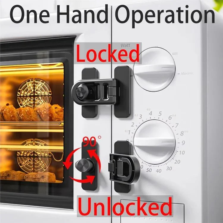 Bộ 2 khóa tủ lạnh chống trẻ em không cần khoan, khóa an toàn chống kẹp cho bé