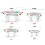 Đèn âm trần LED điều chỉnh độ sáng RGB+CW+WW tương thích với Tuya Zigbee, 7W 3.5 inch, 10W 4 inch, 15W inch