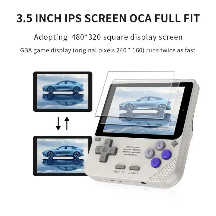 Máy chơi game cầm tay cổ điển POWKIDDY V10 màn hình IPS OCA 3.5 inch, Bộ xử lý tứ nhân Cortex-A35 1.5GHz, 64G, 128G