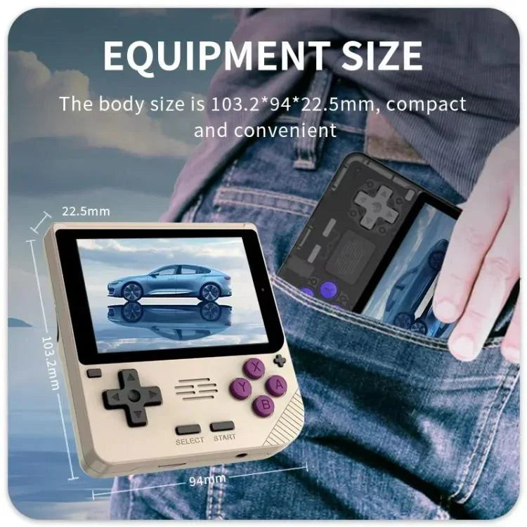 Máy chơi game cầm tay cổ điển POWKIDDY V10 màn hình IPS OCA 3.5 inch, Bộ xử lý tứ nhân Cortex-A35 1.5GHz, 64G, 128G