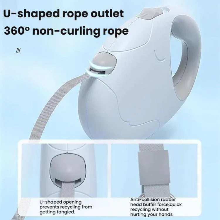 Dây Dẫn Chó Thu Gọn Cho Chó Nhỏ & Trung Bình Không Rối Khi Đi Bộ, 3m, 5m
