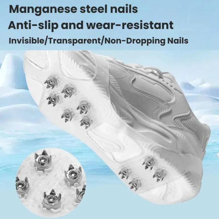 AOTU AT616 1 đôi giày leo núi chống rơi với 10 răng móng vuốt băng tuyết, chống trượt, S cho size giày 24-33, M cho size 34-40, L cho size 41-44, XL cho size 45-49