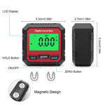 Thước đo góc kỹ thuật số có đế nam châm & màn hình LCD, thước đo góc mini chuyên nghiệp, máy đo độ dốc VA107