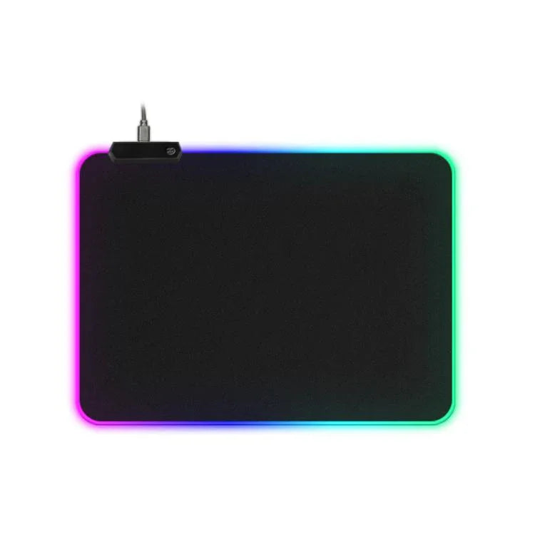 Miếng lót chuột bàn phím LED phát sáng Micro-USB với đèn RGB nhiều màu, viền khóa dày, kích thước 250x350x3mm, 250x350x4mm, 300x800x3mm, 300x800x4mm, 400x900x3mm, 400x900x4mm