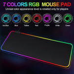 Miếng lót chuột bàn phím LED phát sáng Micro-USB với đèn RGB nhiều màu, viền khóa dày, kích thước 250x350x3mm, 250x350x4mm, 300x800x3mm, 300x800x4mm, 400x900x3mm, 400x900x4mm