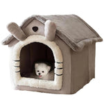 All-Season Removable And Washable Enclosed Warm Cat Bed, S, M, L