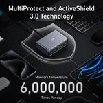 Đế sạc để bàn 200W Gallium Nitride Prime 4 Type-C + 2 USB 6 cổng, phích cắm Mỹ, A2683