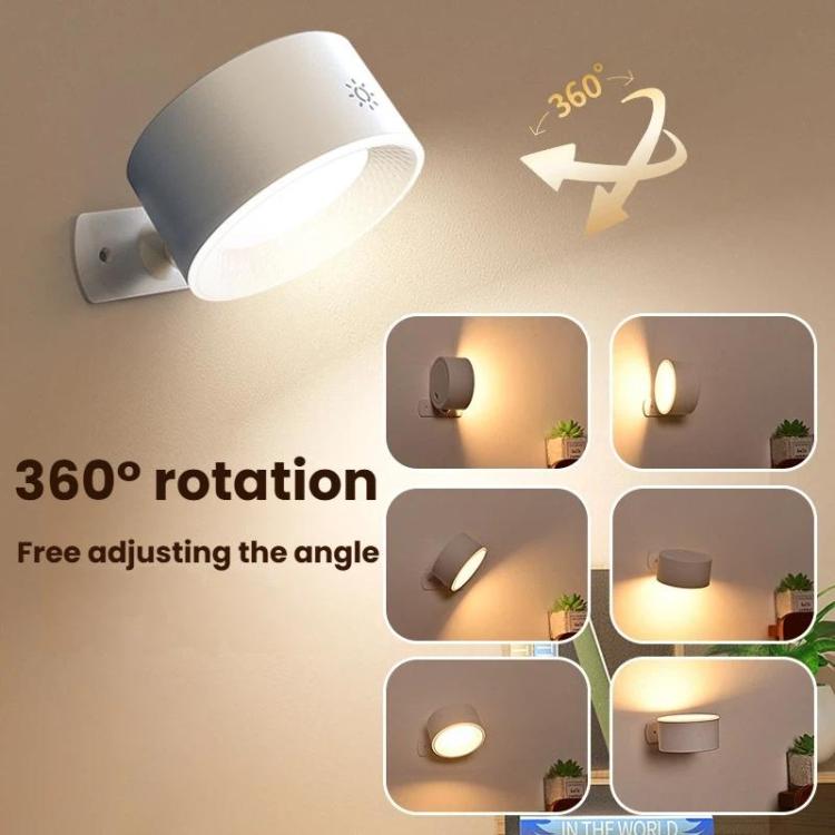 Đèn tường sạc lại quay 360 độ có nam châm đèn ngủ cho tủ, tủ quần áo, hành lang, Phiên bản điều khiển từ xa hồng ngoại 1200mAh, Phiên bản điều khiển từ xa hồng ngoại 4000mAh, Phiên bản cảm biến cơ thể người 1200mAh, Phiên bản cảm biến cơ thể người 4000mAh