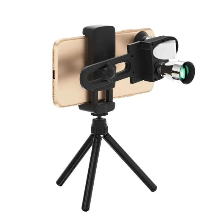 8x HD Low-Light Night Vision Mini Monocular Portable Metal Compact Angled Monocular, Single, With Phone Holder, With Phone Holder And Tripod