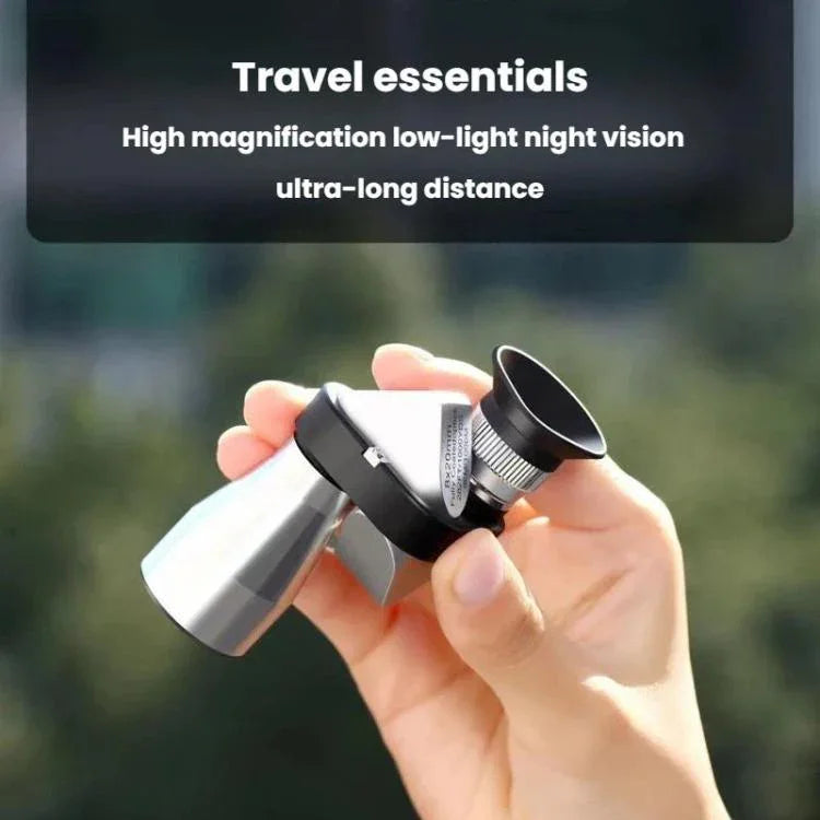 8x HD Low-Light Night Vision Mini Monocular Portable Metal Compact Angled Monocular, Single, With Phone Holder, With Phone Holder And Tripod