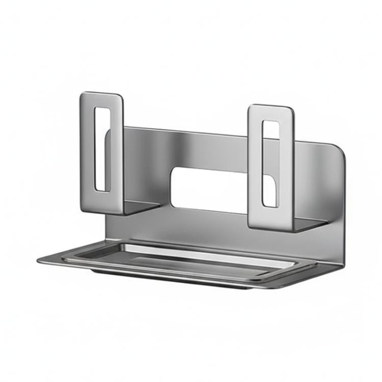 Giá đựng nắp nồi treo tường & giá đỡ thớt không khoan, lưu trữ nhà bếp có khay hứng nước tháo rời