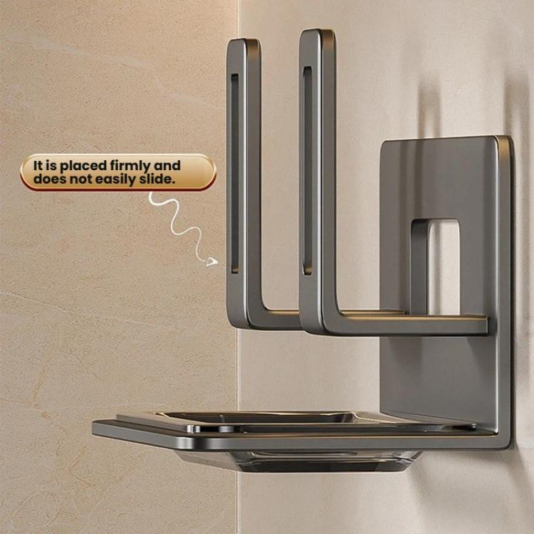 Giá đựng nắp nồi treo tường & giá đỡ thớt không khoan, lưu trữ nhà bếp có khay hứng nước tháo rời