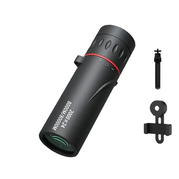 Ống nhòm ngoài trời 8x HD nhìn ban đêm ánh sáng yếu có giá đỡ điện thoại, đơn, có giá đỡ điện thoại + chân máy