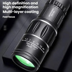 Ống nhòm 16x52 ngoài trời nhìn ban đêm ánh sáng yếu chụp ảnh điện thoại, đơn + túi, có túi + giá đỡ điện thoại, có túi + giá đỡ điện thoại + chân máy