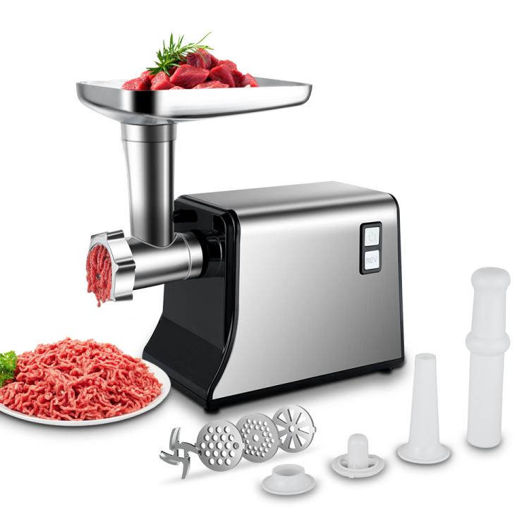 Máy xay thịt điện bằng thép không gỉ, máy nhồi xúc xích dùng trong gia đình, phích cắm EU, phích cắm Mỹ