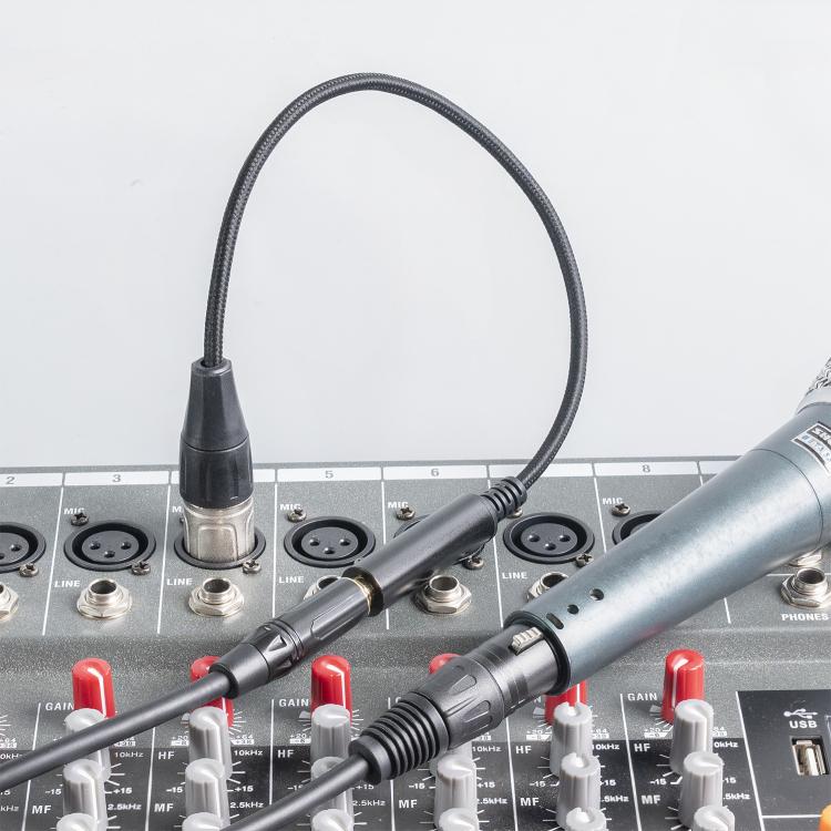 Cáp chuyển đổi âm thanh 6.35mm cái sang XLR đực sang 1/4 inch TRS, 6.35mm cái sang XLR đực