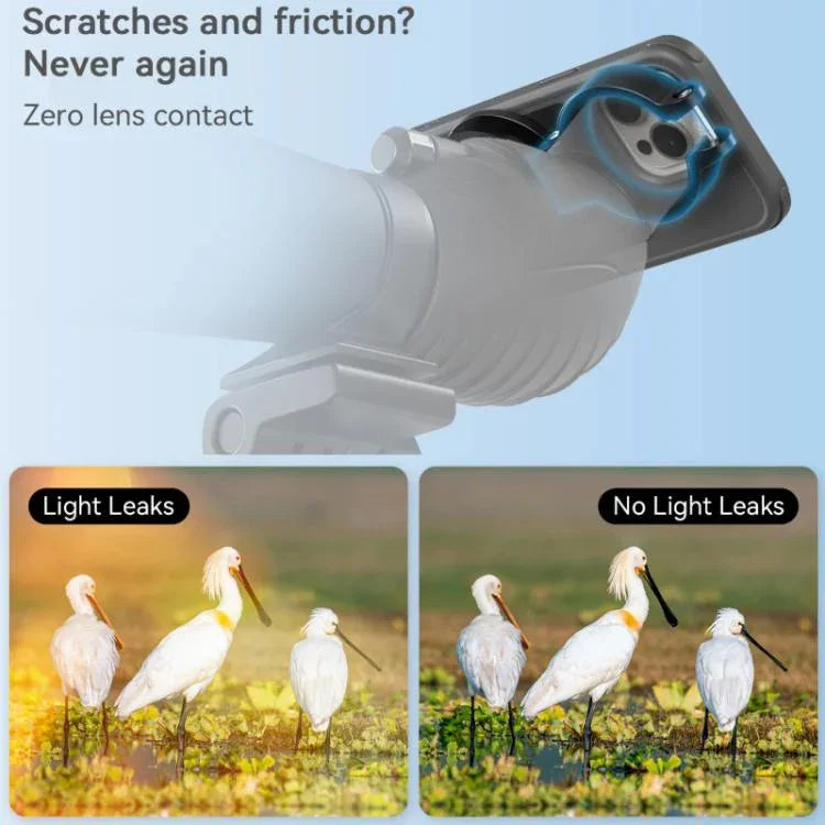 APEXEL APL-F006 Magnetic Quick-Release Phone Adapter for Telescope, Microscope, Binoculars & Spotting Scopes, 45-55mm, 36-46mm