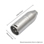 Vỏ kim loại cáp chuyển đổi âm thanh 3.5mm cái 1/8 TRS sang Carnott đực XLR đực