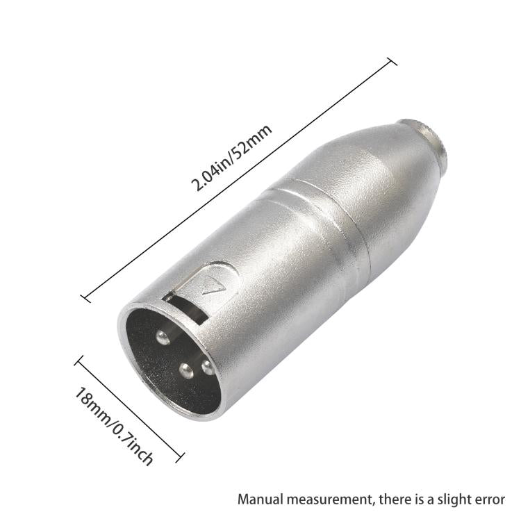 Vỏ kim loại cáp chuyển đổi âm thanh 3.5mm cái 1/8 TRS sang Carnott đực XLR đực