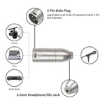 Vỏ kim loại cáp chuyển đổi âm thanh 3.5mm cái 1/8 TRS sang Carnott đực XLR đực