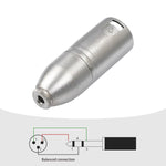 Vỏ kim loại cáp chuyển đổi âm thanh 3.5mm cái 1/8 TRS sang Carnott đực XLR đực