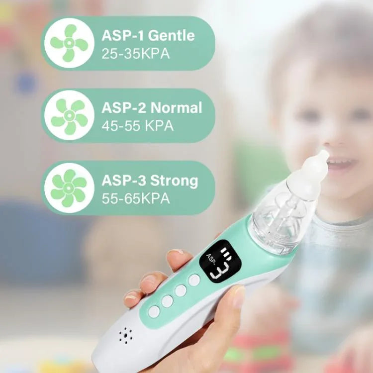 Máy hút mũi điện cho bé với 3 đầu silicone đạt chuẩn thực phẩm, nhạc piano nhẹ nhàng và đèn LED mềm mại
