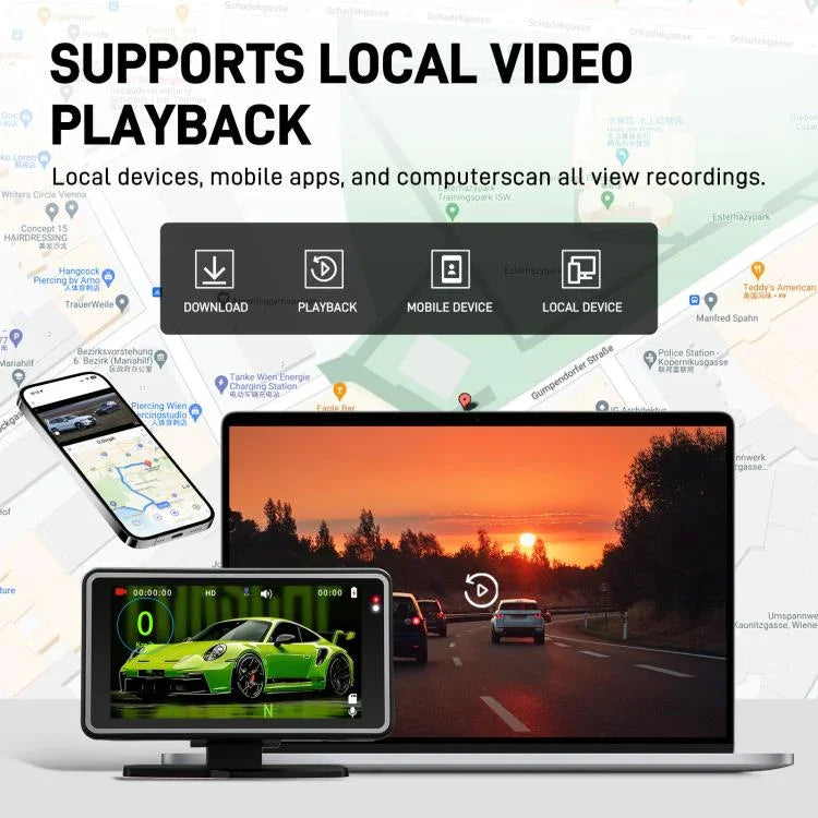 Camera ô tô 5 inch 1080P với màn hình HUD WiFi, DVR ô tô L5965