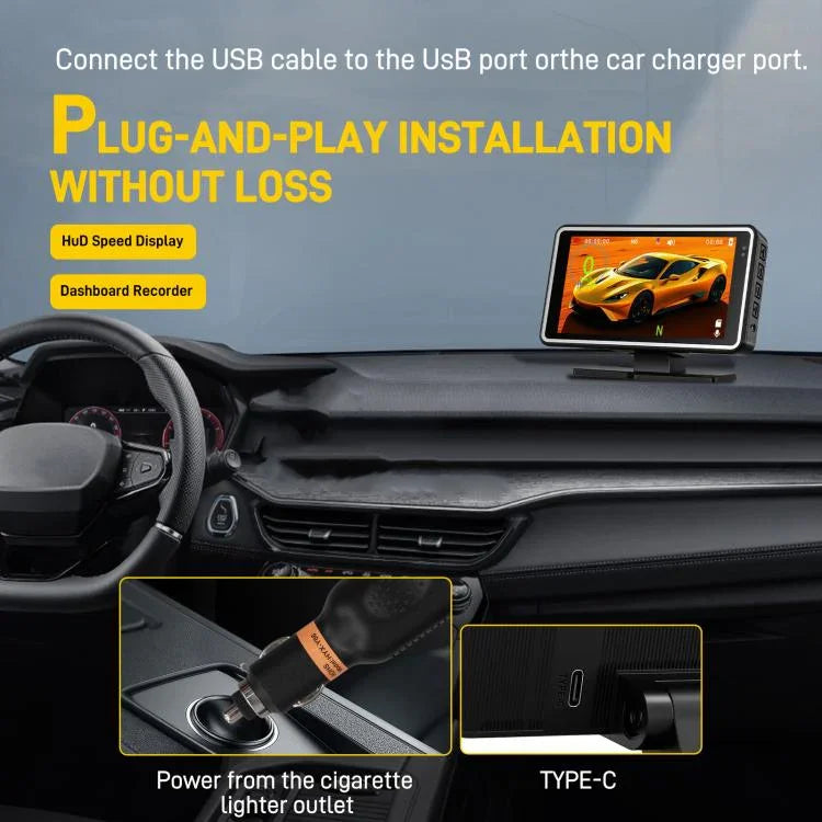 Camera ô tô 5 inch 1080P với màn hình HUD WiFi, DVR ô tô L5965