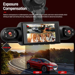 Camera hành trình ô tô 3 inch 1080P với bốn ống kính, camera trong xe 480P trái phải sau, L5972