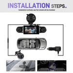 Camera DVR ô tô 3 inch 2K WiFi ghi hình bốn kênh, máy ghi hình ô tô HD với cảm biến trọng lực 1080P, L5942