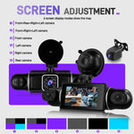 Camera DVR ô tô 3 inch 2K WiFi ghi hình bốn kênh, máy ghi hình ô tô HD với cảm biến trọng lực 1080P, L5942