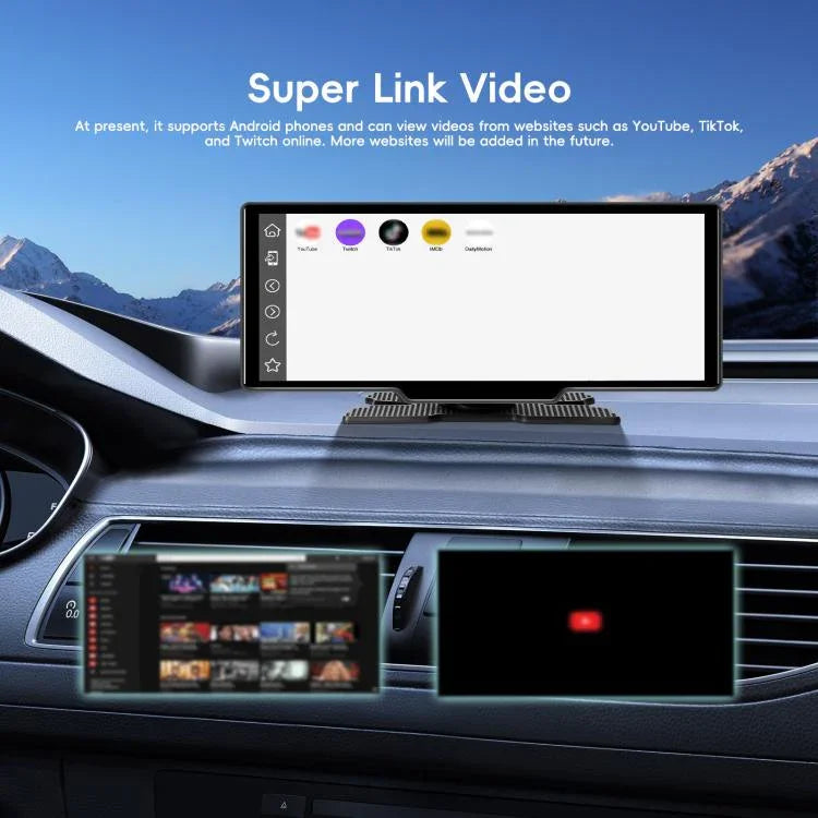 Máy ghi hình xe 4K HD, định vị xe, Carplay, màn hình trung tâm xe, A4473