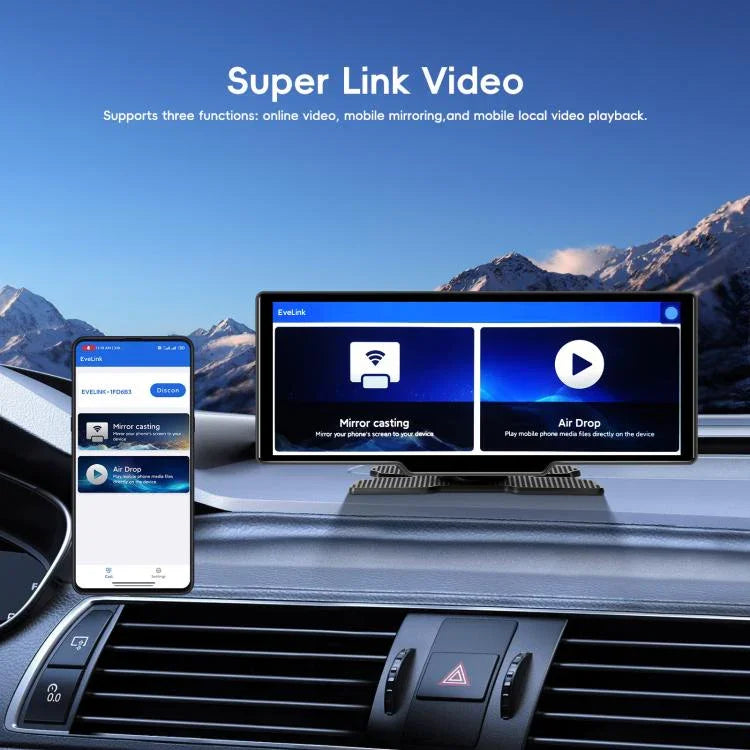 Máy ghi hình xe 4K HD, định vị xe, Carplay, màn hình trung tâm xe, A4473