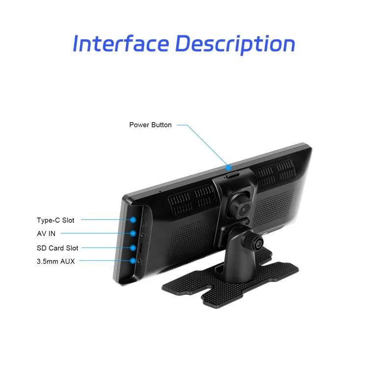 Máy ghi hình xe 4K HD, định vị xe, Carplay, màn hình trung tâm xe, A4473