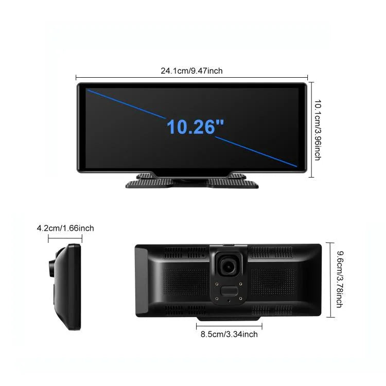 Máy ghi hình xe 4K HD, định vị xe, Carplay, màn hình trung tâm xe, A4473