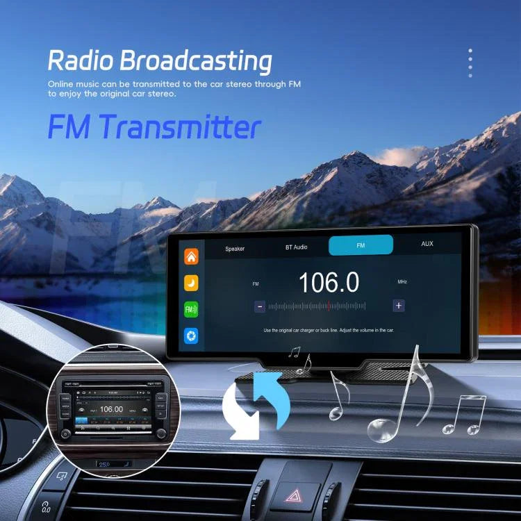 Máy ghi hình xe 4K HD, định vị xe, Carplay, màn hình trung tâm xe, A4473