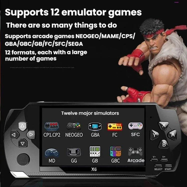 Máy chơi game cầm tay X6 màn hình HD 4.3 inch, 8G có camera, 32G không camera