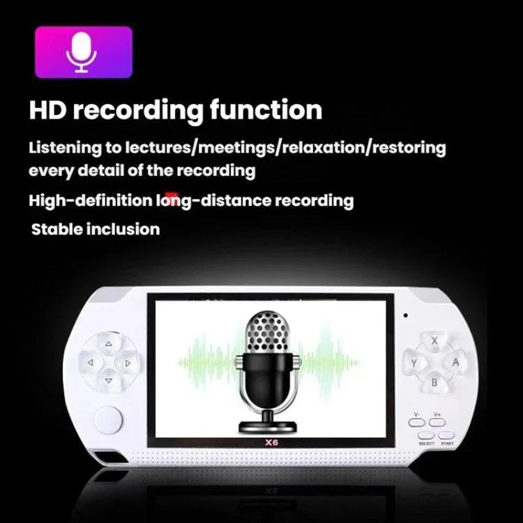 Máy chơi game cầm tay X6 màn hình HD 4.3 inch, 8G có camera, 32G không camera