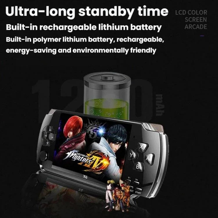 Máy chơi game cầm tay X6 màn hình HD 4.3 inch, 8G có camera, 32G không camera