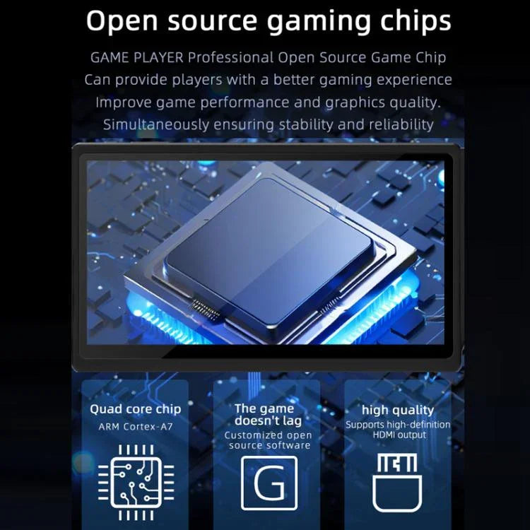 Máy chơi game cầm tay mã nguồn mở 7.0 inch với các trận chiến arcade độ phân giải cao, P5 trắng, P5 đen, P5 xanh đỏ, Phiên bản đôi P5 trắng, Phiên bản đôi P5 đen, Phiên bản đôi P5 xanh đỏ