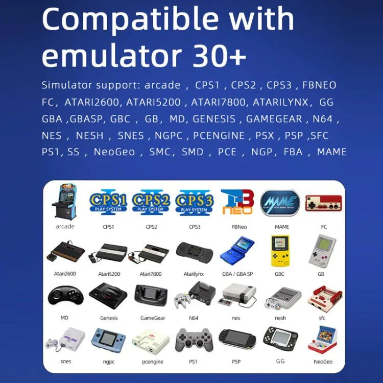 Máy chơi game cầm tay mã nguồn mở 7.0 inch với các trận chiến arcade độ phân giải cao, P5 trắng, P5 đen, P5 xanh đỏ, Phiên bản đôi P5 trắng, Phiên bản đôi P5 đen, Phiên bản đôi P5 xanh đỏ