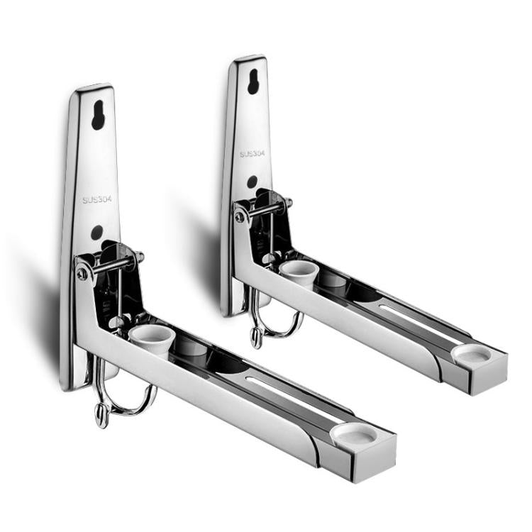 Kệ lò vi sóng gắn tường điều chỉnh được bằng thép không gỉ 304, tổ chức nhà bếp với móc đôi