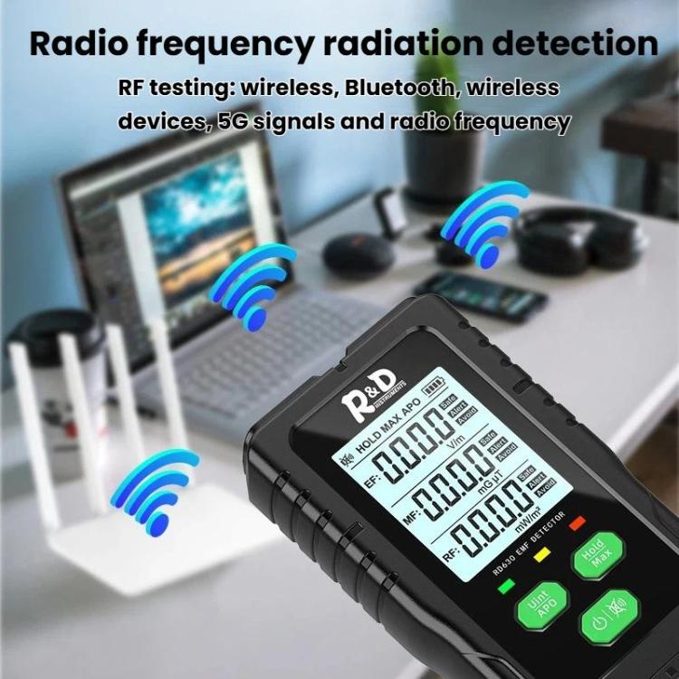 Máy phát hiện trường điện, trường từ và RF 3 trong 1 R&D INSTRUMEMTS RD630, máy kiểm tra bức xạ điện từ, RD630