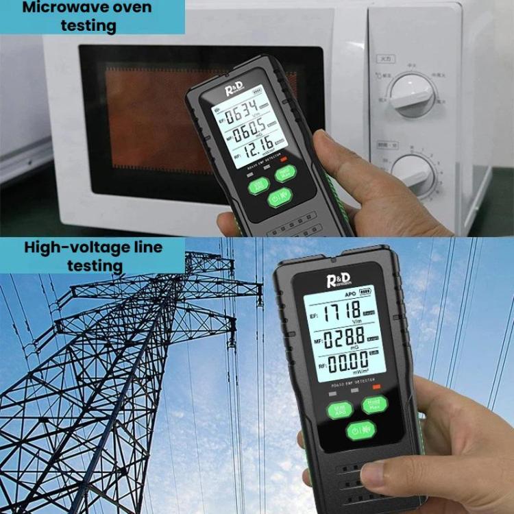 Máy phát hiện trường điện, trường từ và RF 3 trong 1 R&D INSTRUMEMTS RD630, máy kiểm tra bức xạ điện từ, RD630