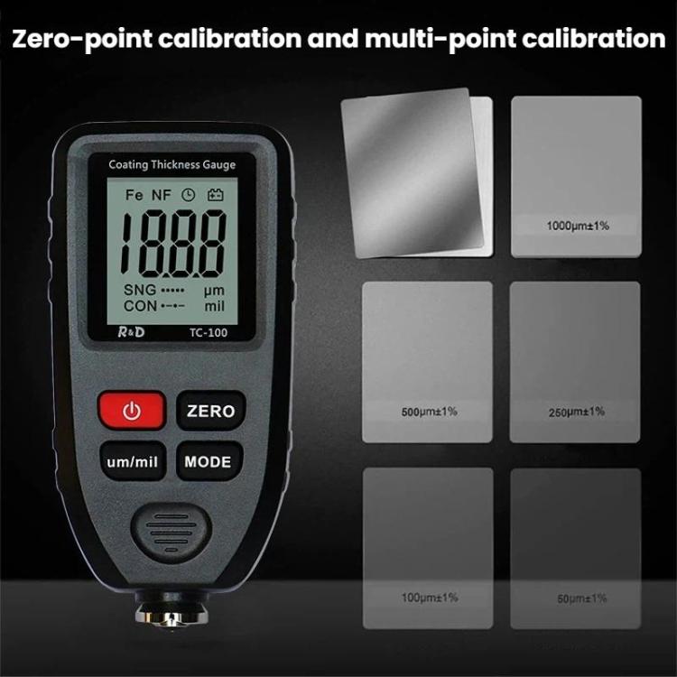 Máy đo độ dày lớp phủ chính xác cao R&D INSTRUMENTS TC-100, máy kiểm tra độ dày màng sơn ô tô, TC-100