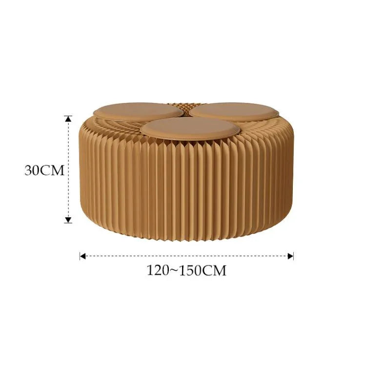Ghế băng giấy xếp accordion mở rộng, ghế sofa gấp, ghế đôn lối vào, cao 30cm 3 chỗ ngồi màu nâu, cao 30cm 6 chỗ ngồi màu nâu, cao 30cm 9 chỗ ngồi màu nâu, cao 44cm 3 chỗ ngồi màu nâu, cao 44cm 6 chỗ ngồi màu nâu, cao 44cm 9 chỗ ngồi màu nâu