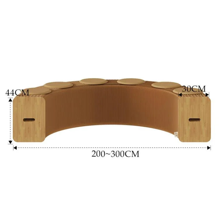 Ghế băng giấy xếp accordion mở rộng, ghế sofa gấp, ghế đôn lối vào, cao 30cm 3 chỗ ngồi màu nâu, cao 30cm 6 chỗ ngồi màu nâu, cao 30cm 9 chỗ ngồi màu nâu, cao 44cm 3 chỗ ngồi màu nâu, cao 44cm 6 chỗ ngồi màu nâu, cao 44cm 9 chỗ ngồi màu nâu