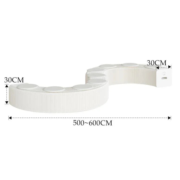 Ghế băng giấy xếp accordion mở rộng, ghế sofa gấp, ghế đôn lối vào, cao 30cm 3 chỗ ngồi màu nâu, cao 30cm 6 chỗ ngồi màu nâu, cao 30cm 9 chỗ ngồi màu nâu, cao 44cm 3 chỗ ngồi màu nâu, cao 44cm 6 chỗ ngồi màu nâu, cao 44cm 9 chỗ ngồi màu nâu